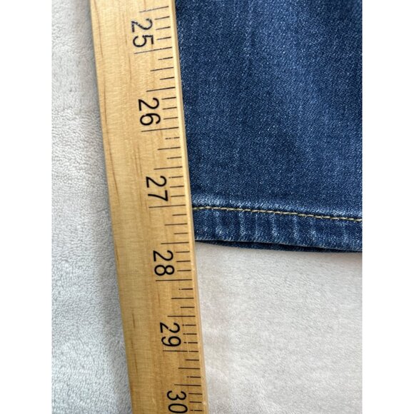 KanCan Jeans Womens 5/26‎ Blue Denim Mid-Rise Skinny Dark Wash Button Fly - Picture 7 of 8